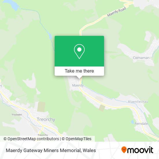 Maerdy Gateway Miners Memorial map