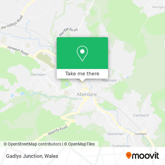 Gadlys Junction map