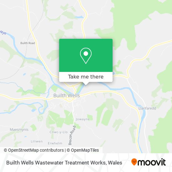 Builth Wells Wastewater Treatment Works map