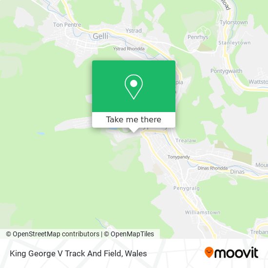 King George V Track And Field map