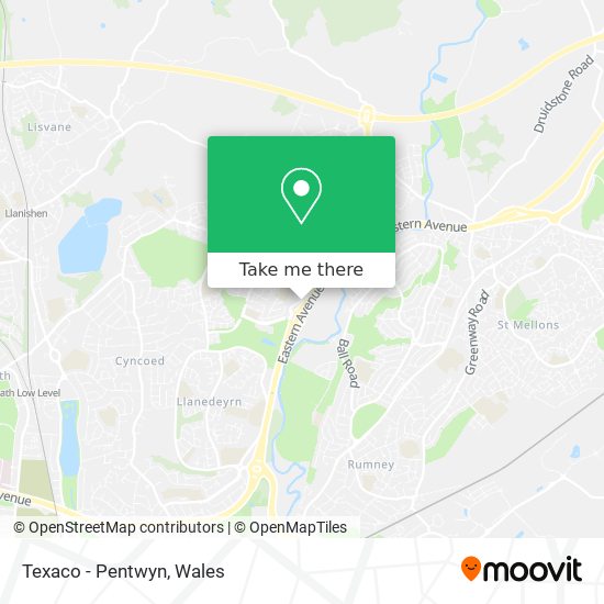 Texaco - Pentwyn map
