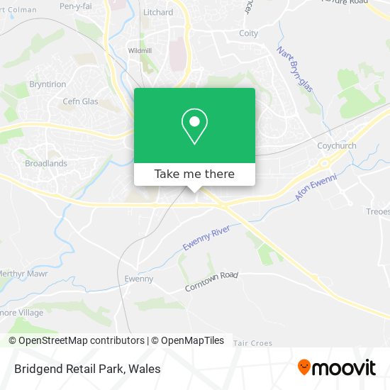 Bridgend Retail Park map