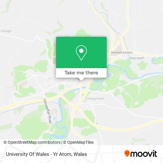 University Of Wales - Yr Atom map