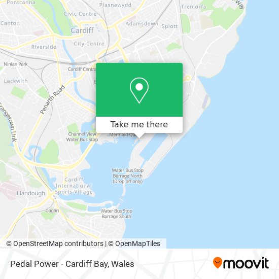 Pedal Power - Cardiff Bay map