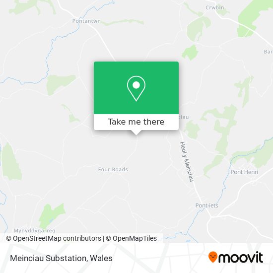 Meinciau Substation map