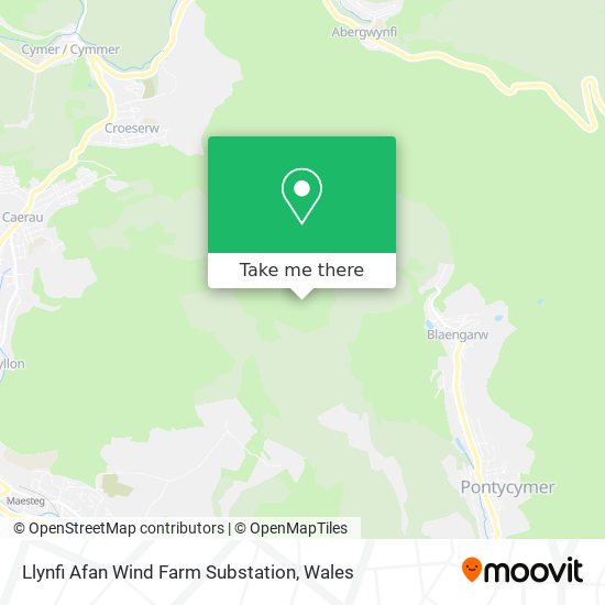 Llynfi Afan Wind Farm Substation map