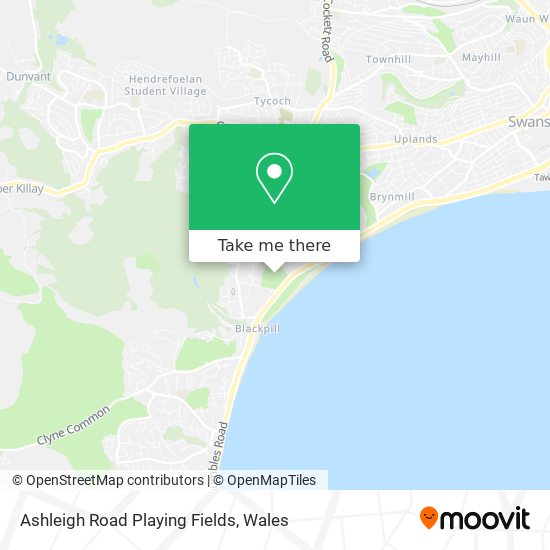 Ashleigh Road Playing Fields map