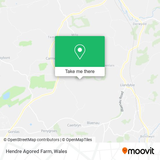 Hendre Agored Farm map