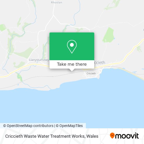Criccieth Waste Water Treatment Works map