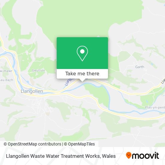 Llangollen Waste Water Treatment Works map