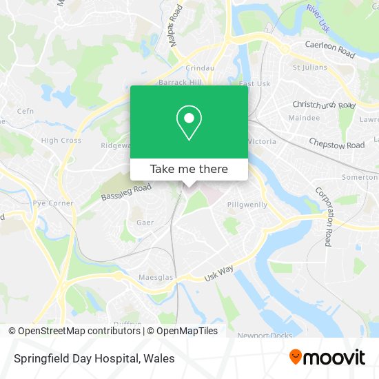 Springfield Day Hospital map