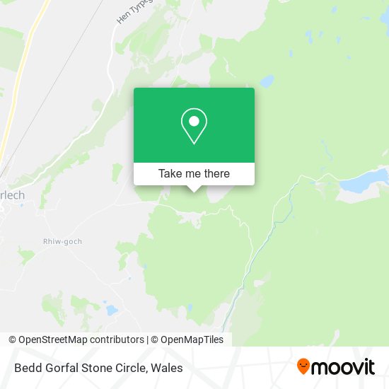 Bedd Gorfal Stone Circle map