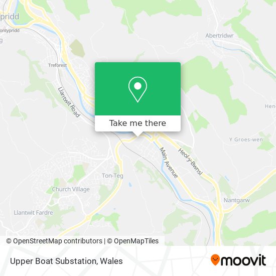 Upper Boat Substation map