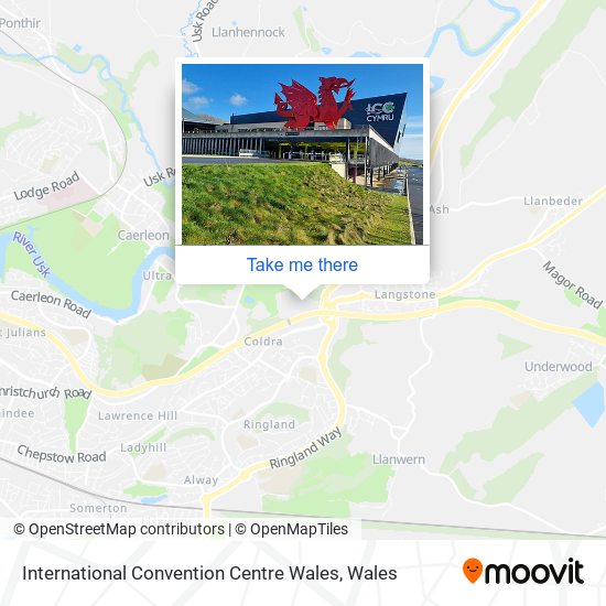 International Convention Centre Wales map