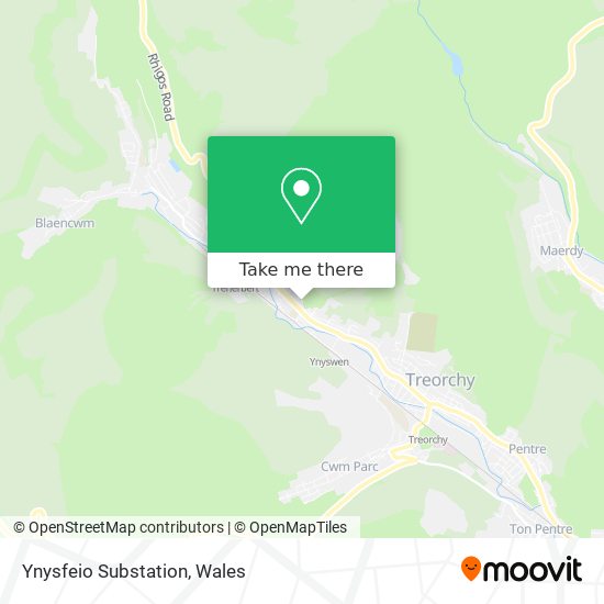 Ynysfeio Substation map