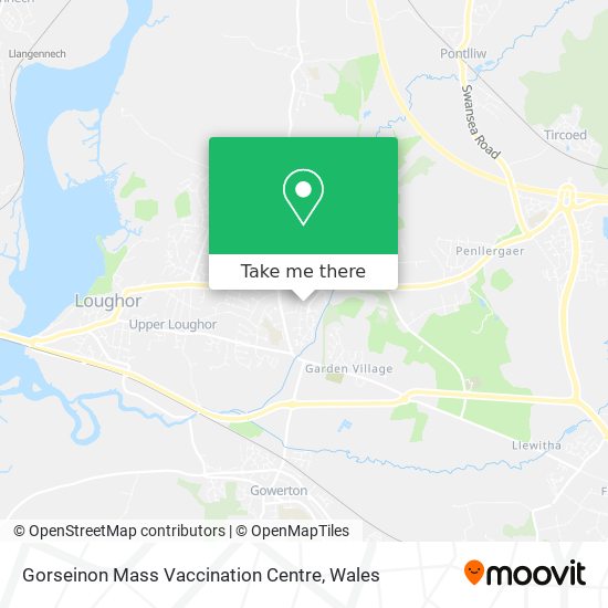 Gorseinon Mass Vaccination Centre map