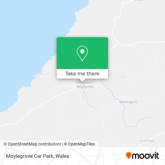 Moylegrove Car Park map