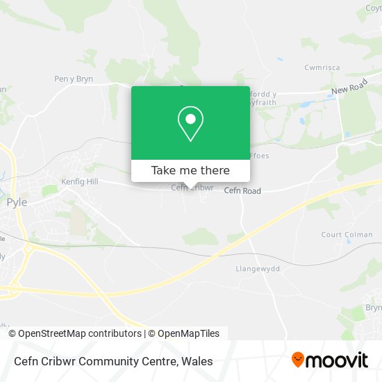 Cefn Cribwr Community Centre map
