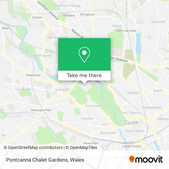 Pontcanna Chalet Gardens map