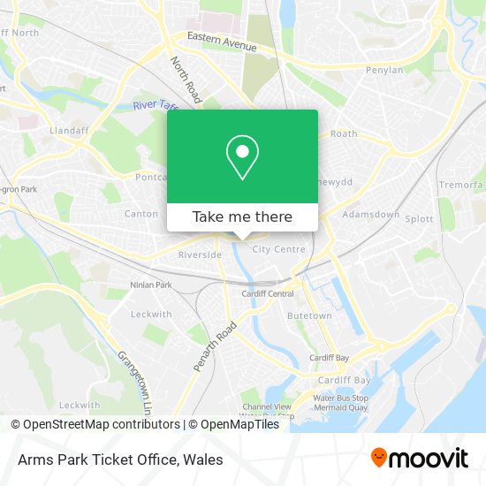 Arms Park Ticket Office map