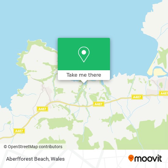 Aberfforest Beach map