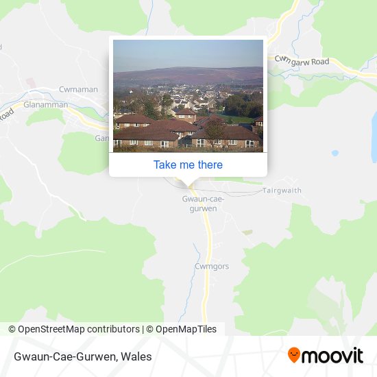Gwaun-Cae-Gurwen map