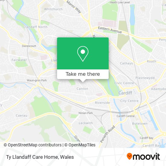 Ty Llandaff Care Home map