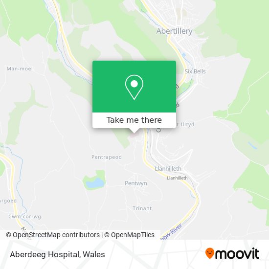Aberdeeg Hospital map