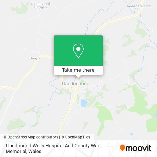 Llandrindod Wells Hospital And County War Memorial map