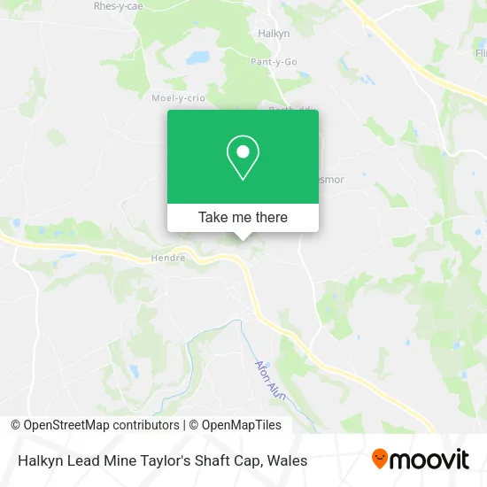 Halkyn Lead Mine Taylor's Shaft Cap map