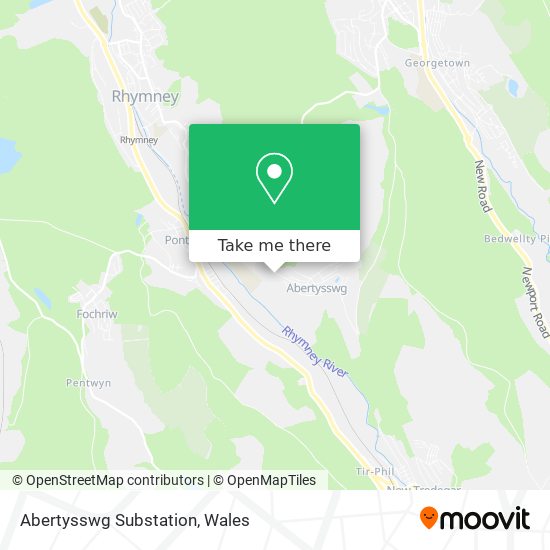 Abertysswg Substation map