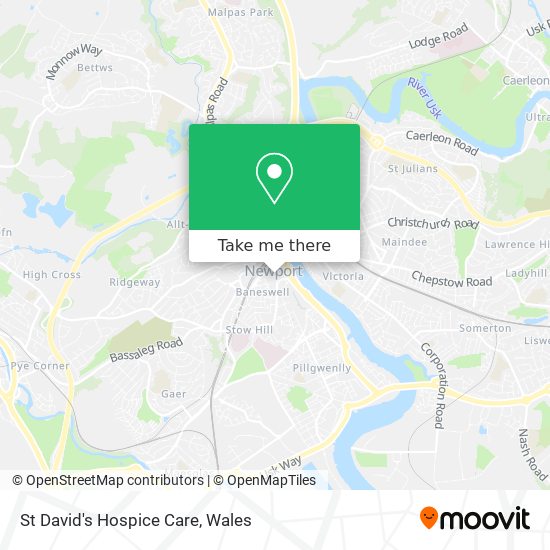 St David's Hospice Care map