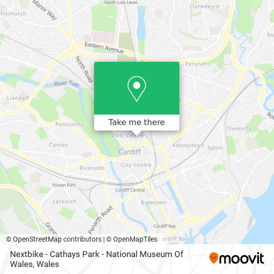 Nextbike - Cathays Park - National Museum Of Wales map