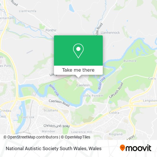 National Autistic Society South Wales map
