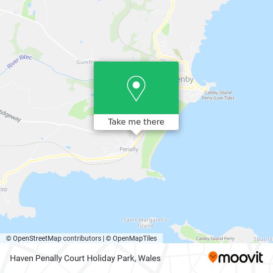 Haven Penally Court Holiday Park map