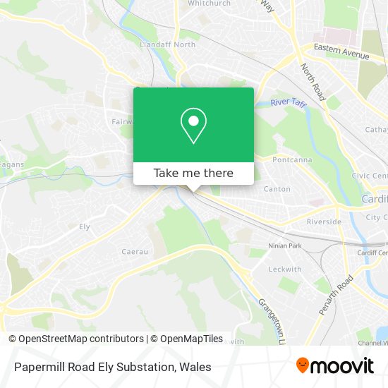 Papermill Road Ely Substation map