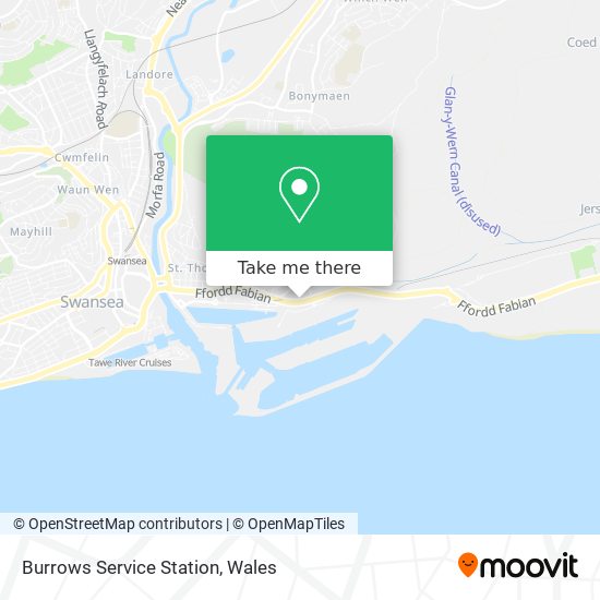 Burrows Service Station map