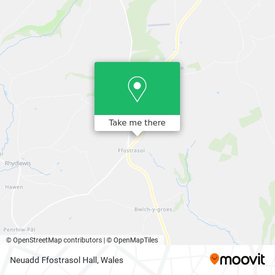 Neuadd Ffostrasol Hall map