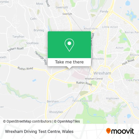 Wrexham Driving Test Centre map