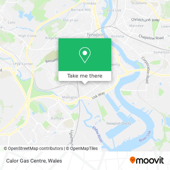 Calor Gas Centre map