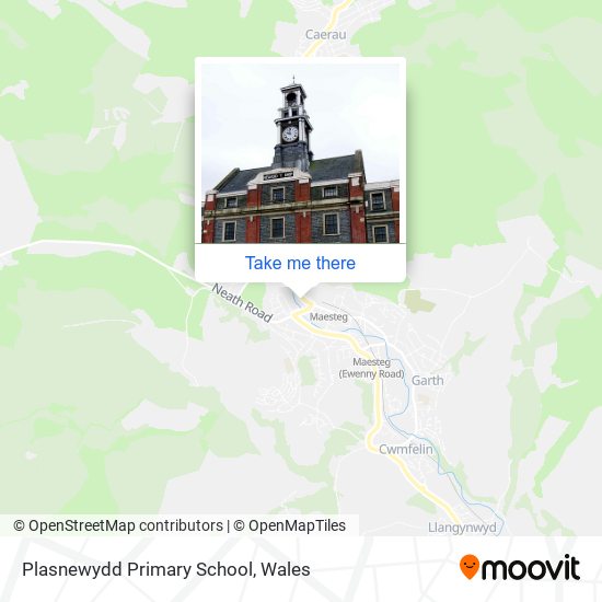 Plasnewydd Primary School map