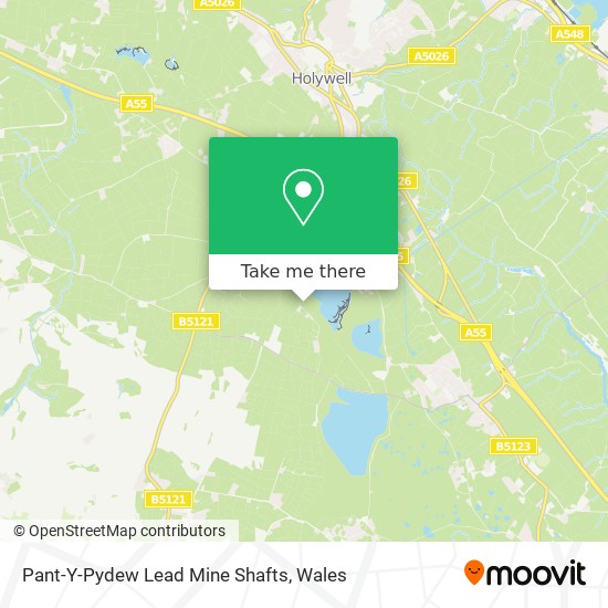 Pant-Y-Pydew Lead Mine Shafts map