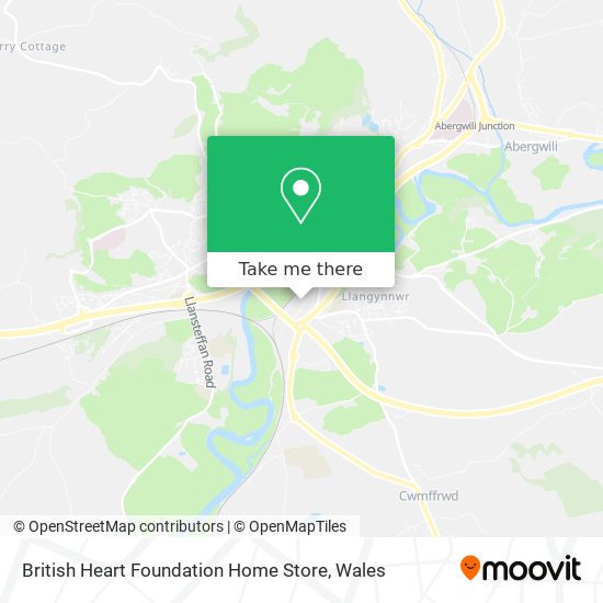 British Heart Foundation Home Store map
