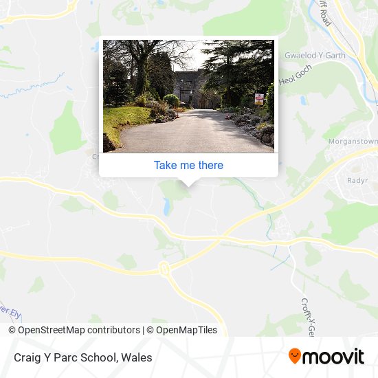 Craig Y Parc School map