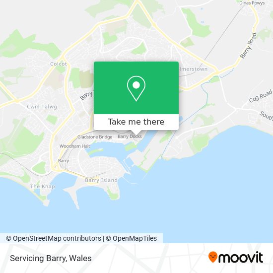 Servicing Barry map