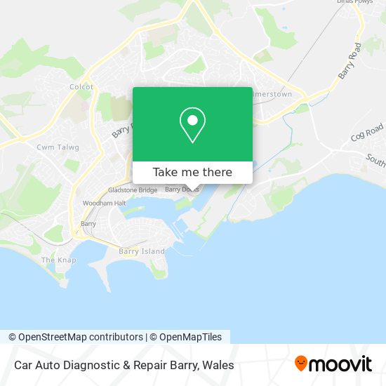 Car Auto Diagnostic & Repair Barry map