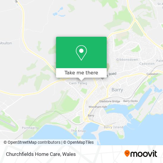 Churchfields Home Care map