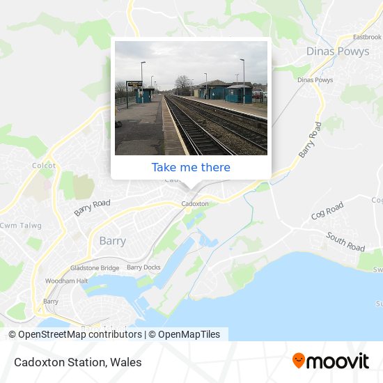 Cadoxton Station map
