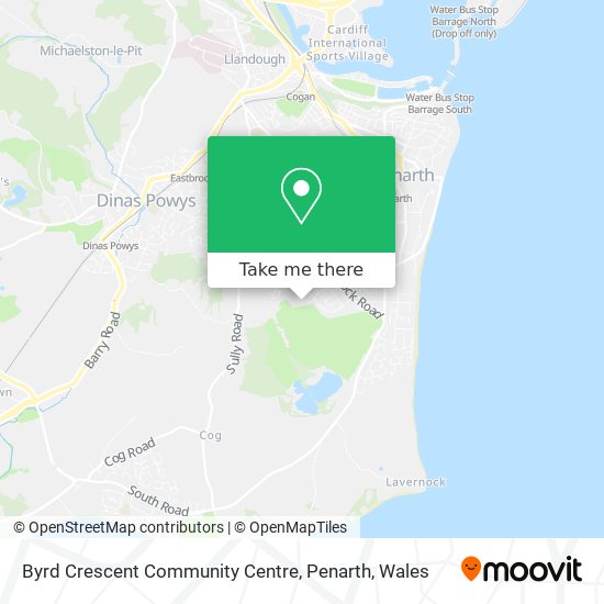 Byrd Crescent Community Centre, Penarth map