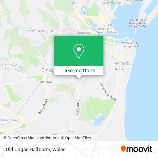Old Cogan Hall Farm map